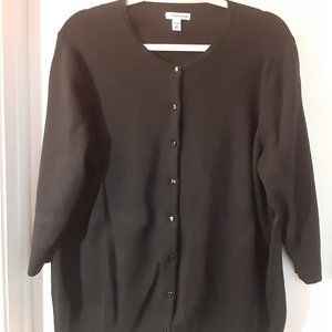 BOGO Croft & Barrow black 3/4-sleeve cardigan